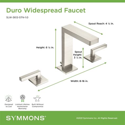 Symmons Duro Satin Nickel Widespread 2-Handle WaterSense Bathroom Sink ...