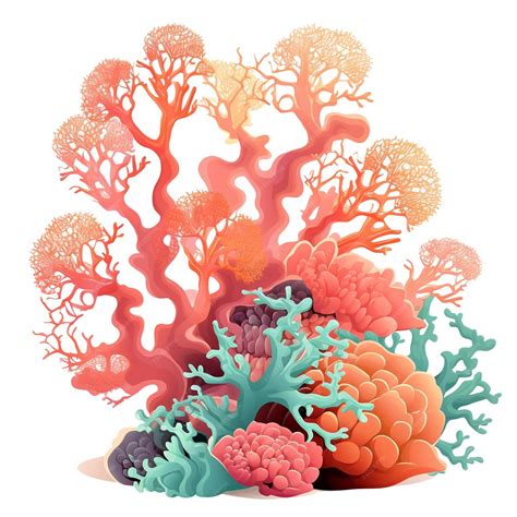 Premium AI Image | Coral reef clip art
