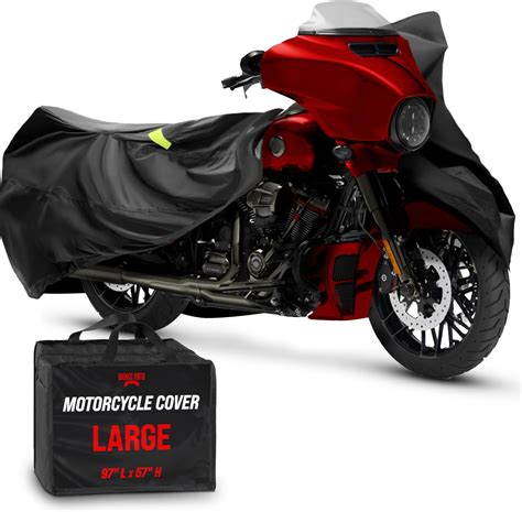 Badass Moto Ultimate Waterproof Motorcycle Cover - Outdoor Storage Motorcycle Covers for Harleys ...