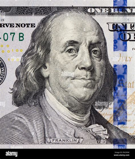 Benjamin Franklin Dollars Money United States One Hundred Dollar Bill