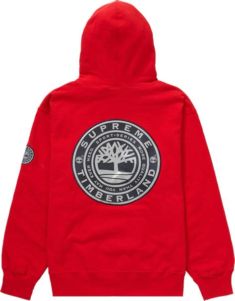 Buy Supreme Timberland Hooded Sweatshirt Red - Novelship