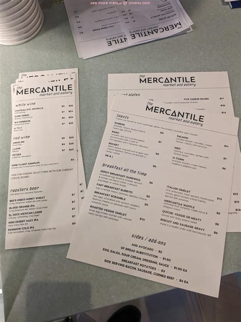 Online Menu of The Mercantile on 25th Restaurant, Ogden, Utah, 84401 ...