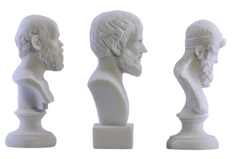 Socrates Aristotle Plato Greek Philosopher Bust Head Statue Sculpture ...