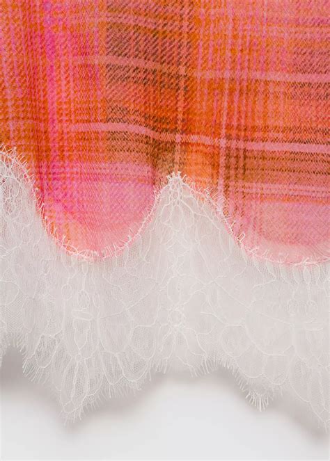 Printed lace top - Women | MANGO OUTLET United Kingdom
