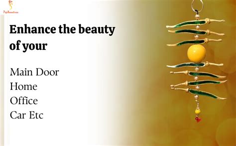 PujaSamadhaan Metal Nimbu Mirchi Door Hanging Green Chilly Yellow Lemon ...