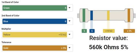 560K Ohm 2W Carbon Film Resistor