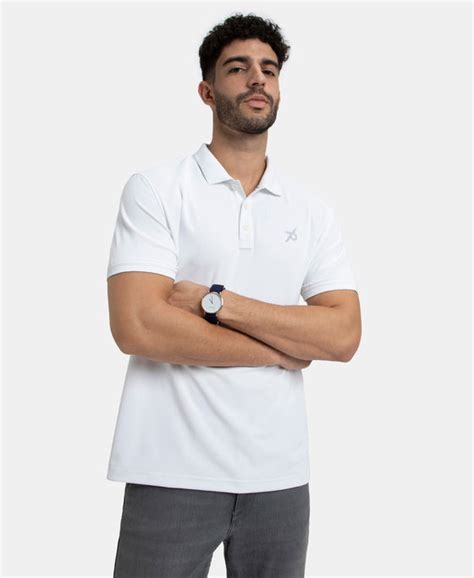 Buy Microfiber Fabric Solid Half Sleeve Polo T-Shirt with StayDry ...