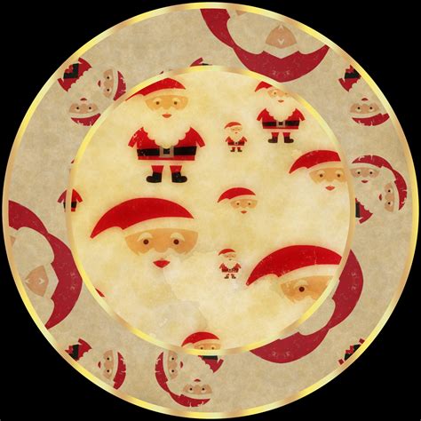 Vintage Santa Claus Plate Free Stock Photo - Public Domain Pictures