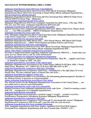 Malignant Hyperthermia Drill Pdf 2020-2026 - Fill and Sign Printable ...