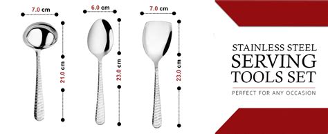 AXIOM Serving Tools Stainless Steel 6 Piece Heavy Gauge Non-Stick Set ...