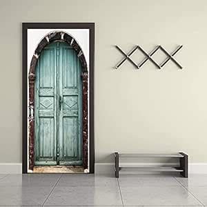 SCPmarts Create Your Desire 3D Vintage Door Wall Door Furniture Sticker ...