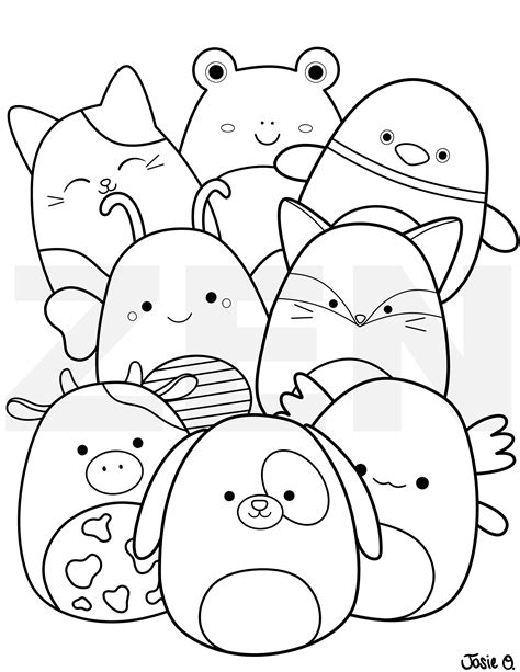 Printable Squishmallow Coloring Pages