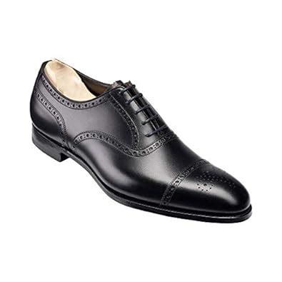 Buy THE ROYALEPEACOCK Black Leather Goodyear Welted Oxford Brogue ...