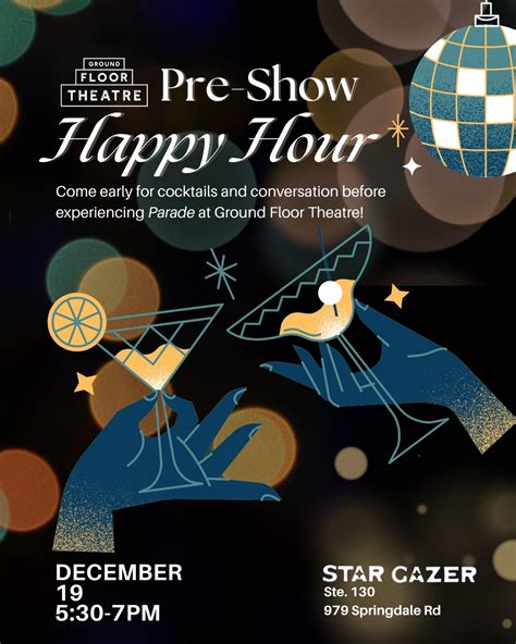 Ground Floor Theatre Pre-Show Happy Hour , Stargazer Bar, Austin, 19 ...