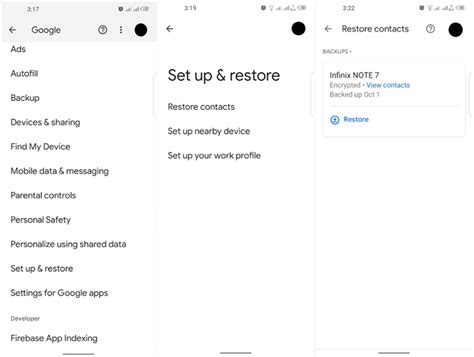 Restore Contacts Android 的图像结果