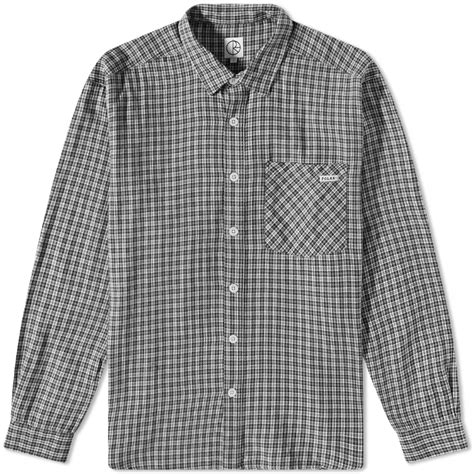 Polar Skate Co. Mitch Flannel Shirt Grey | END.