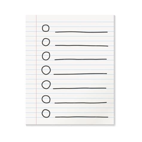 Icône de note de papier de ligne réaliste dans un style plat Icône de ...