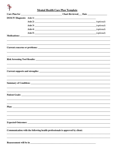 Mental Health Treatment Plan Forms Free - PlanForms.net