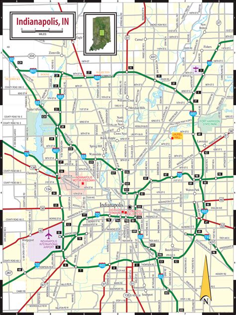 Indianapolis Road Map