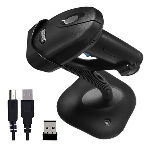 Buy Wireless Barcode Scanner with Stand,Handheld 1D 2D Wired Bar Code ...