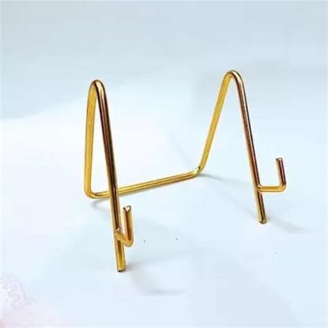 Sodee Metal Easel Display Stand Plate Holders - Smooth Brass Metal (6 ...