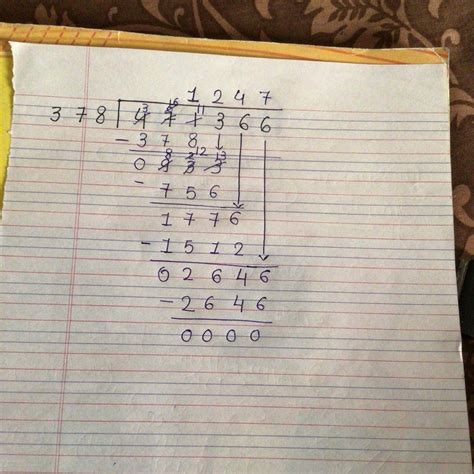378divided by471366its answer is 1247 but how - Brainly.in