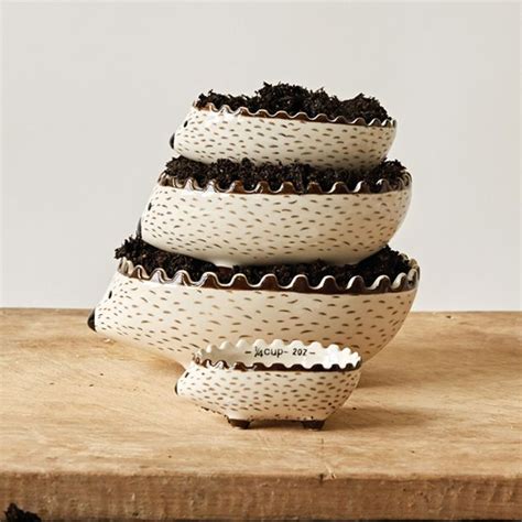 Hedgehog Ceramic Measuring Cup Set of 4 | Antique Farmhouse