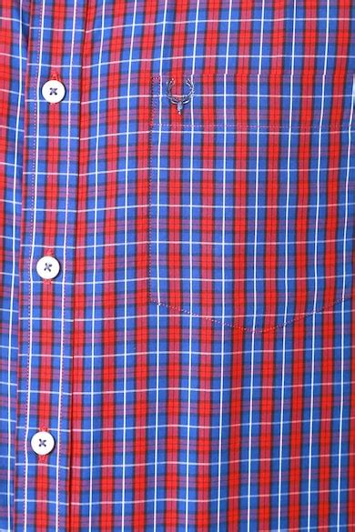 Buy Men Red Slim Fit Check Full Sleeves Casual Shirts Online - 166289 ...