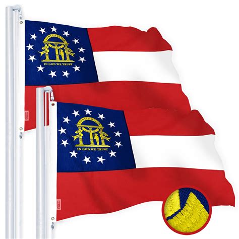 G128 2 Pack: Georgia GA State Flag | 2x3 Ft | StormFlyer Series ...