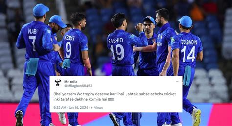 “Bhai ye team WC trophy deserve karti hai” - Fans react as Afghanistan ...