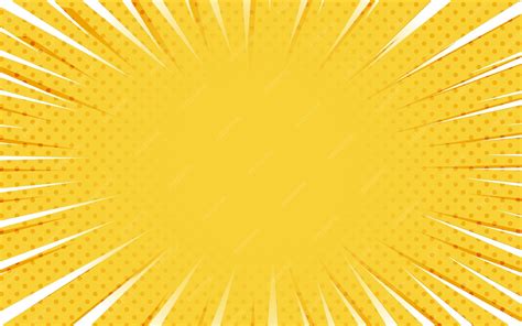 Yellow comic background retro vector illustration | Premium Vector