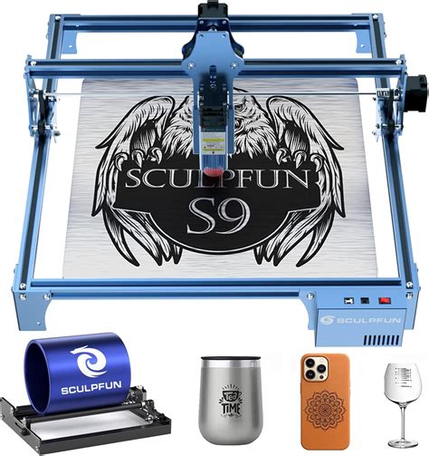 SCULPFUN S9 Laser Engraver with Rotary Roller, High Precision India | Ubuy