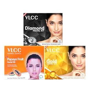 VLCC Diamond Facial Kit - 60g, VLCC Papaya Fruit Facial Kit - 60g ...
