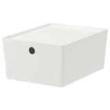KUGGIS box with lid, white, 26x35x15 cm (10 ¼x13 ¾x6") - IKEA