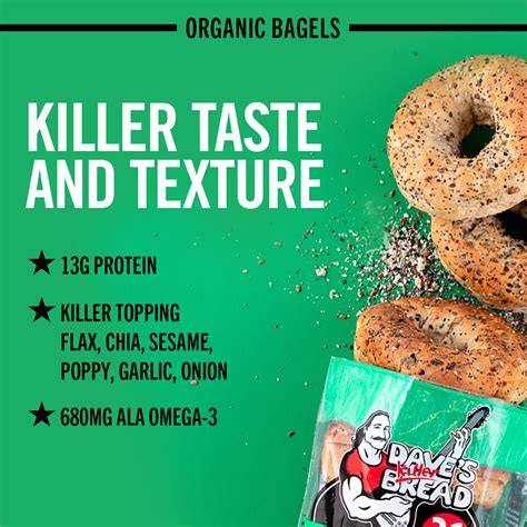 Dave's Killer Bread Epic Everything Organic Bagels, 16.75 oz., 5 Ct ...