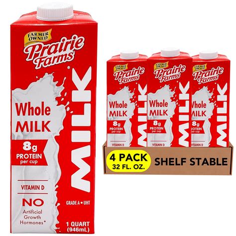 Prairie Farms Whole Milk Shelf Stable Boxed And Ultra Pasteurized ...