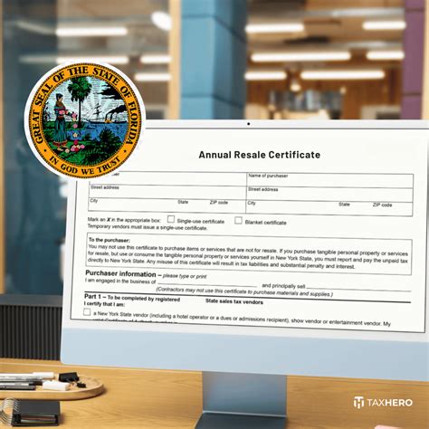Get a Florida Resale Certificate Online | TaxHero
