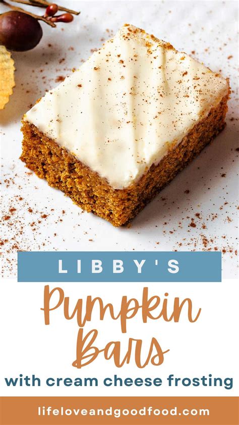 Libby's Pumpkin Bars with Cream Cheese Frosting | Recipe | Pumpkin bars ...
