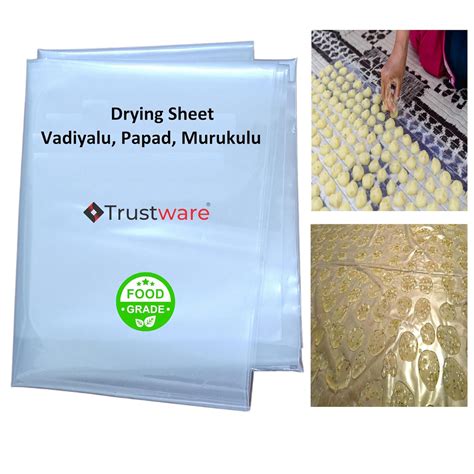 TRUSTWARE Polythene Sheet/Cover for Drying | Food Grade | [Heat ...