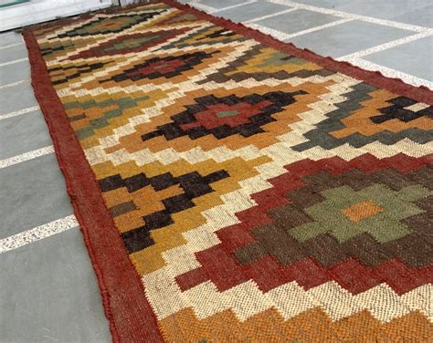 2 X 6 Jute Handwoven Kilim Runner Dhurrie Rug, 60 X 180 Cm Handmade ...