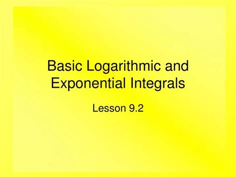 Image result for Exponential and Logarithmic Integrals