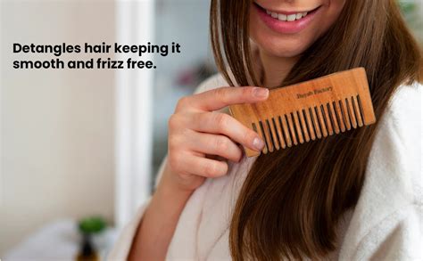 Buy Buyab Factory Organic Neem Wood Hair Comb for Women & Men Natural ...