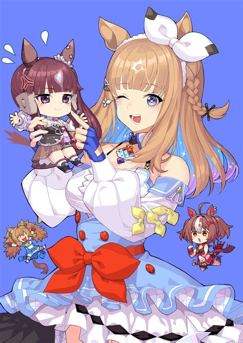 almond eye, gran alegria, blast onepiece, and lucky lilac (umamusume ...