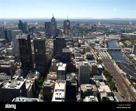 Melbourne, capital of Victoria, Australia. City where modern meets old and classical. View from ... - capital city of victoria