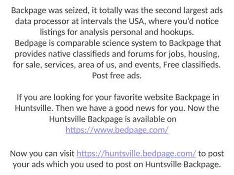 Backpage Huntsville - YouTube