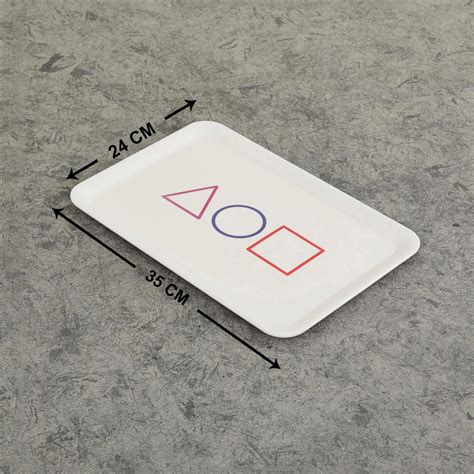 Buy Champion White Printed Melamine Tray - 24x35cm from Home Centre at ...