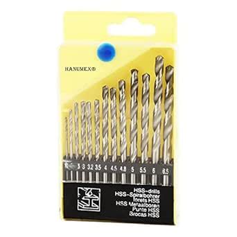 Hanumex® High-Speed Steel Drill Bit Set 13 Pieces Drill Bits Set for ...
