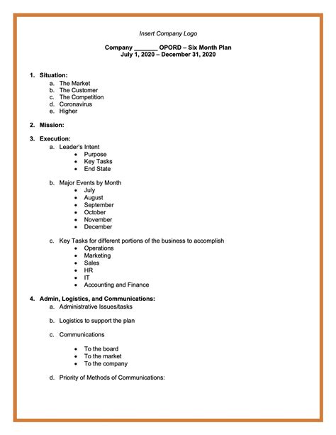 The Operations Order (OPORD -- #30) — The Fivecoat Consulting Group