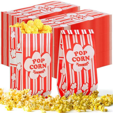 Popcorn Bags,200 Pcs Popcorn Bags Small Popcorn Box Candy Bags Paper ...