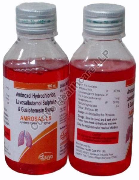 Ambroxol Hydrochloride Levosalbutamol Sulphate Guaiphenesin Syrup ...